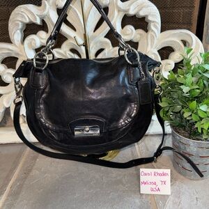 Coach Black Leather Shoulder Bag